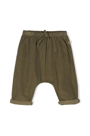 Pantaloni a coste in cotone verde TEDDY & MINOU KIDS | I23PT007V6014549